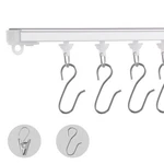 Ceiling Curtain Track Set 9.9 FT/3 Meter Self Adhesive Room Divider White New. Price: $21.99.