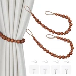 Ocioli 2 Pieces Curtain Wood Bead Tiebacks Holdbacks For New. Price: $13.37.