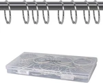 36PCS Shower Curtain Rings, 1.7" Rust-proof Metal Round Hooks For New. Price: $14.86.