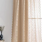 H.ebony Beige Lace Curtains 84 Inches Long, 2 Panels Country Rustic Floral Vi... New. Price: $36.97.