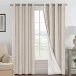 H.versailtex Linen 100% Blackout Curtains For Bedroom Full Light Blocking New. Price: $59.84.