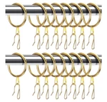 Hotop Pieces 1.65 Inch Metal Curtain RINGS/60 Pin Window (gold) Open. Price: $19.99.
