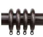 Rod Desyne 1930-007 Cocoa Nickel Curtain Rings Set Of 10 New. Price: $14.99.