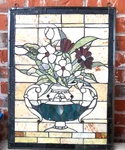 Floral 24" Real Agate Jade Mosaic Stained Glass Window Wall Panel River Of Goods Open. Price: $224.00.