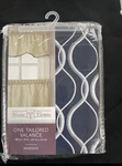 - Chf Window Curtains Morocco Tailored Valance Navy White 50"X14 New. Price: $5.00.
