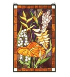 Meyda Tiffany 51539 Rectangular Stained Glass Window Pane - Brass New. Price: $993.60.