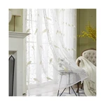 Vogol Rod Pocket Sheer Curtains Elegant Embroidered Bird Design White Window ... New. Price: $61.39.