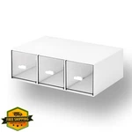 Osteed Desk Organizer 3 Drawers Stackable White Plastic Storage Box New. Price: $27.99.