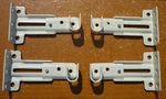 (2 Pairs) Vintage Kirsch Regular Duty Single Cup Oval Curtain Rod End Brackets Used. Price: $9.85.