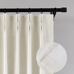Hillcrest 63 Inches Linen Blend Full Blackout Pinch Pleat Window Curtains For... New. Price: $96.89.