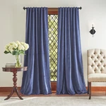 Martha Stewart Lucca Velvet Blackout Window Curtain Panel Pair 84 Navy New. Price: $82.73.