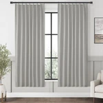 Chrisdowa Grey Pinch Pleated 100% Blackout Curtains 72"L Panels Thermal New. Price: $84.02.
