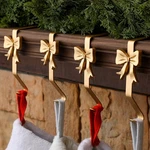4 Pcs Gold Bow Christmas Stocking Holder Brass Mantel Hanger Xmas Decoration New. Price: $58.61.