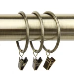 Rod Desyne 2 Inch Curtain Rings W/clip - Antique Brass New. Price: $27.06.
