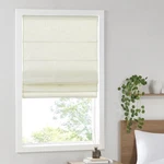 Madison Park Kyler Cordless Roman Shades - 27"W X 64"H, Linen Blend Ivory New. Price: $120.99.