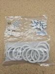 Ikea Syrlig Curtain Ring Sets, Includes Hooks, Clips 502.172.38 White New (C5). Price: $12.99.