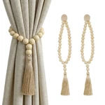 Hiastra Magnetic Curtain - Wood Bead With Tassel For New. Price: $13.37.