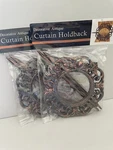 Pair Of Decorative Antique Curtain Holdbacks By Kashi Enterprises RN#131779 New. Price: $12.00.