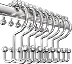 Utopia Bedding Double Glide Roller Set Of 12 Shower Curtain Hooks, Sided New. Price: $13.36.