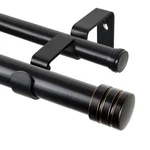 TONIAL1 Inch Double Curtain Rods (6 12 Ft), 72-144", Black New. Price: $54.30.