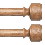 2 Pack Wood Curtain Rods For Windows 48 To 84 Inch, Adjustable Decorative 1'' He New. Price: $79.42.