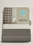 Martha Stewart 72" X Warm Stone (gray) Shower Curtain Bath Adrien Stripe New. Price: $25.19.