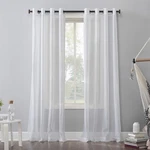No. 918 Erica Crushed Sheer Voile Grommet Curtain Panel 84.00" X 51.00" White New. Price: $17.93.
