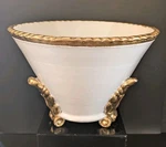 Large Neoclassical Chelsea House Gilded Acanthus Leaf Cachepot Used. Price: $265.00.