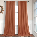 Pitalk Terracotta Curtains 84 Inches Long For Living Room Back Tab Rod Pocket... New. Price: $44.80.