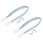 Uxcell 2PCS Curtain Tiebacks, 58CM/23 Braided Drapery Holdback Holder Decorative New. Price: $13.09.