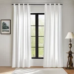Luxury White Velvet Thermal Insulated Grommet Curtains 108" - 2 Panels New. Price: $95.99.