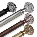 1 Inch Dia 48-84" Adjustable Lavish Single Curtain Rod Satin Nickel New. Price: $97.99.