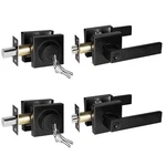 Toocust Matte Black Entry Door Lock And Deadbolt Combo 2 Pack Keyed Alike New. Price: $99.75.