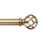 Mode Premium Collection 1/8" Diameter Curtain Rod, Set With Round Birdcage ... New. Price: $104.44.