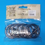 Set Of 7 Nos Classic Home Collection 1/4"DIA Metal Drapery Rings Clip New. Price: $14.93.