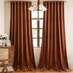 Yofun 96 Inches 2 Panels, Burnt Orange Blackout Luxury Velvet Curtains Therma... New. Price: $114.98.