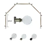 13/16" Faceted 5-SIDED Bay Window Curtain Rod (18-28 Inch Each Side)-antique Bra New. Price: $230.40.