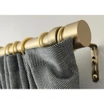 Umbra Cappa Curtain Rod 66-120 Inch Gold Brass 1" Diameter Modern Wall Mounted Open. Price: $29.25.