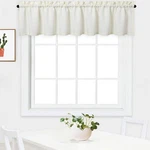 Nanan Curtain Valance, Waffle Weave Waterproof 60"W X 15"L (pack 1), Ivory New. Price: $24.99.