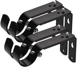 Curtain Bracket Set Of 4 For 7/8 1 Inch Rods, Adjustable - Black New. Price: $25.04.