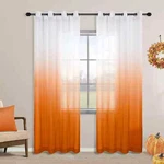 Koufall Orange Curtains 84 Inch Length For Living Room Halloween Decor Set Of 2 New. Price: $33.00.
