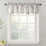 Signy Jacobean Pattern Semi-sheer Rod Pocket Kitchen Curtain Valance, White, ... New. Price: $10.92.