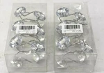 Lot Of 24 Shower Curtain Hooks Double Glide Rings Clear Stainless Steel Yapicoco New. Price: $9.99.