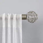 Exclusive Home Rings 1" Curtain Rod And Coordinating Finial Set, Matte Silver,. Price: $25.29.