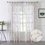 Tollpiz Floral Short White Sheer Curtain Flower Print Vine Embroidery Bedroom... New. Price: $35.64.