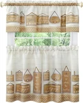 Achim Light Filtering Printed Tier & Valance Window Curtain Set - 24 Inch Length New. Price: $37.39.