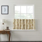 Tiers Dorset Gold Floral Farmhouse L24XW36 Of Window Curtain Vhc Brands New. Price: $36.95.