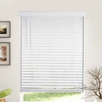 Calyx Interiors 2" Slat Faux Wood Blind With Royal Valance, Cordless, 34.625"W New. Price: $88.16.
