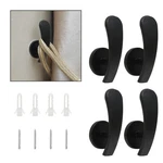 Rierdge 4 Pack Black Curtain Tieback Hooks, Holdback Holders For Wall Mo New. Price: $16.12.