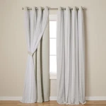 Town & Country Luxe Talia Double Layer Indoor Curtains, Sheer And Room Darken... New. Price: $90.90.